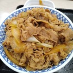 Yoshinoya Shimotakaidoekiten - 超特盛近景。因みに肉だくは別皿。