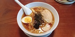 Tsukinowa Shokudo - 佐野ラーメン、おとも餃子3個付き(800円)