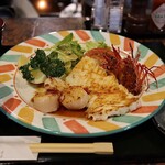 Kitchen Matsumoto - シーフードミックス(貝柱･イカ･海老 1,700円)