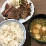 Mori Shoten Sannomiyaopa2Ten - 牛たんと厚切りカルビ定食