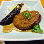 Kappou Takenohana - 【2021.8.26(木)】赤城牛のハンバーグランチ(大根おろしソース)1,300円のハンバーグ