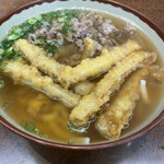 かかしうどん - 肉ごぼう天うどん