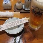 魚正 - とりあえず生ビールです