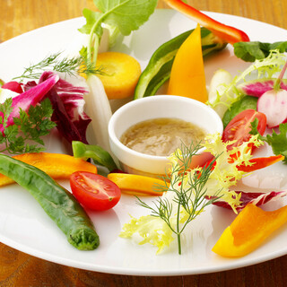 Minami-Shinshu Seasonal Vegetables/A colorful bagna cauda where you can enjoy the taste of seasonal vegetables