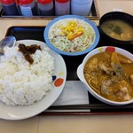 Matsuya Toyama Fuchu Ten - マッサマンカレー・生野菜セット