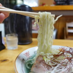 Fukushima Ya - 食欲が湧いてこないラーメン（¥800税込み）鶏煮干スープ