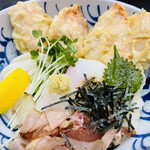 Udon Soba Dokoro Sanshoan - 鶏天ぶっかけうどん