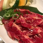 Janjaka Ishi Ten - 焼肉ランチのカルビ肉(肉大盛)＆野菜)