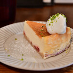 わかば堂 - 【ケーキセット@税込950円】ラズベリーニューヨークチーズケーキ