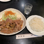 Fukushima Ya - ナスと豚肉の生姜焼きランチ