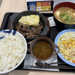 Matsuya Sakurai Pa Ten - 牛ヒレカットステーキ定食（特盛）1020円