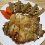 お惣菜のまつおか - 自宅での盛り付け（照り焼きチキン）