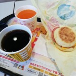 McDonald's Kitamoto Ishido Ten - エッグマックマフィンコンビ 250円、ホットコーヒーM 150円