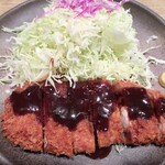 Tonkatsu Katsuhiro - ロースかつ定食（ロースかつ／御飯・しじみ汁・御新香）※メニュー表記通り