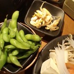 Shabu Shabu On Yasai Uehonmachi Ten - うずら煮卵＆ピーナッツもやし＆枝豆