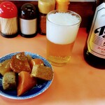 Hokaro Misaki Ten - ビールにお通し(ビールは時価？)