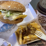 BURGER KING Yonago Ten - フィッシュバーガー、チリビーンズフライ、コーヒー