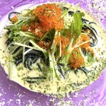 CLUB ITALY - イカスミの黒いスパゲッティでつくるウニクリームソースパスタ