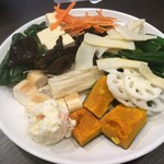 しゃぶ葉 - 野菜も２皿、デザートも２皿食べました。