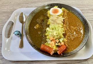 Curry no People - よくばりカレー　ほうれん草カレーとチキンカレーの2種盛り