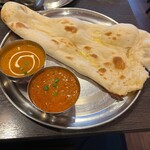 インド・ネパール料理 ヒルビュウ - ポークバラカレーとキーマカレー