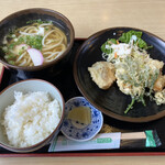 Sanuki Udon Teuchi Soba Mendokoro Nishimura An - カキ天定食