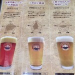 長濱浪漫ビール - クラフトビールメニューのアップ