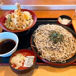 Kyubee ya Kawagoe Imafuku Ten - ざるそば天丼セット