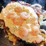 Okonomiyaki Honpo Kashiwa No Ha Kyampasu Ten - 【期間限定】おこほん焼 海老タルタル