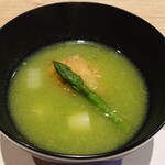 Washoku to Sake Haretoke - アスパラと甘鯛のほうせん揚げ