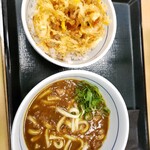 Naka U Oyama Ten - カレーうどん550円+かき揚げ丼並盛380円