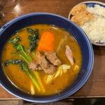 Toki to Tsumugu - 豚サガリと行者ニンニクのスープカレー+ザンギトッピング