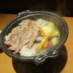 山海酒房 あかね屋 - 上州牛の陶板焼き