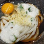 Hanamaru Udon Ario Kitasuna Ten - とろ玉ぶっかけうどん、たまご入れました