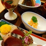 Kou - 一の膳　食前酒(梅酒)と　お刺身