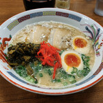 Nagahama Ramen Hakata Ya Yokogawa Ten - こってりラーメン煮卵（高菜＋紅しょうが）