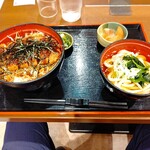 Inaka Ryori Shion - 【2022.6.9(木)】ソースカツ丼冷たいうどんセット1,140円