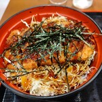 Inaka Ryori Shion - 【2022.6.9(木)】ソースカツ丼冷たいうどんセット1,140円のソースカツ丼