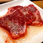 Yakiniku Like Tenmankan Teremae Ten - ハラミ50g(塩ダレ)