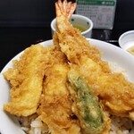 Ginza Tenichi Ikebukuro Tobu Ten - 大海老天丼＋イカ天。