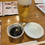 Fuku Zushi Katsutadai Ten - ビール3杯いただきました
                        ナスの煮浸しうまい