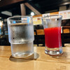 MBF - ドリンク写真:水とトマトスムージー