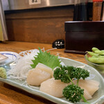 居酒屋 おたる村 - 帆立の刺身