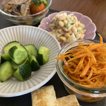 自然栽培米おにぎりCafe178ミヤノサワ - お野菜三品