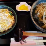 手打麺処 夢屋 - かけうどん単品、ミニ親子丼。