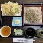 麺棒倶楽部 - かき天せいろ（麺量1.5倍）…税込1300円+350円＝1650円