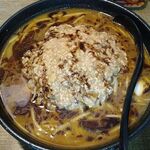 Yanagiya Yahaba Ten - 黒天(味噌ラーメンに納豆、マー油)