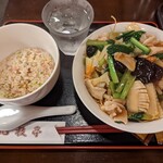 Sichuan Shingi Tei - 五目かた焼きそばに小炒飯¥940-