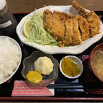 Riku Kai Ku - 豚ロースカツ定食(小鉢ナシ)＝650円