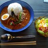 丘峰喫茶店 - 料理写真:丘峰のカレー　サラダ付き